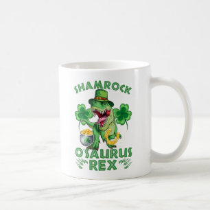Taza De Café Shamrock O'saurus Rex Día de San Patricio