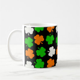 Taza De Café Shamrock Papercut - Black Coffee Mug