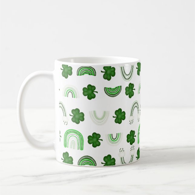 Taza De Café Shamrock Rainbows Café Mug (Izquierda)
