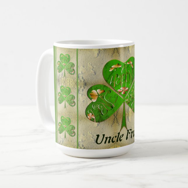 Taza De Café Shamrock St. Patrick's Leprechaun Coffee Mug (Anverso izquierdo)