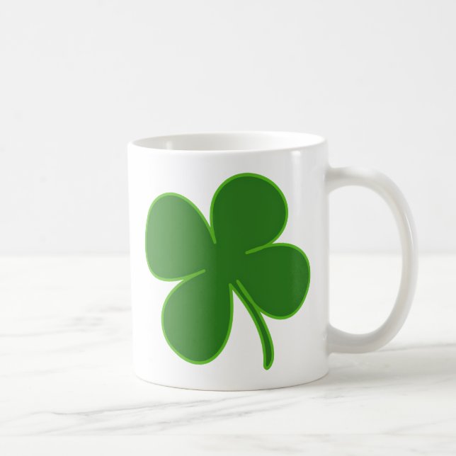 Taza De Café Shamrock verde afortunado (Derecha)