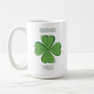 Taza De Café Shamrock Vibes Four-Leaf Clover St. Paddy's Day