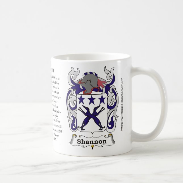 Taza De Café Shannon, el origen, significado y el escudo (Derecha)