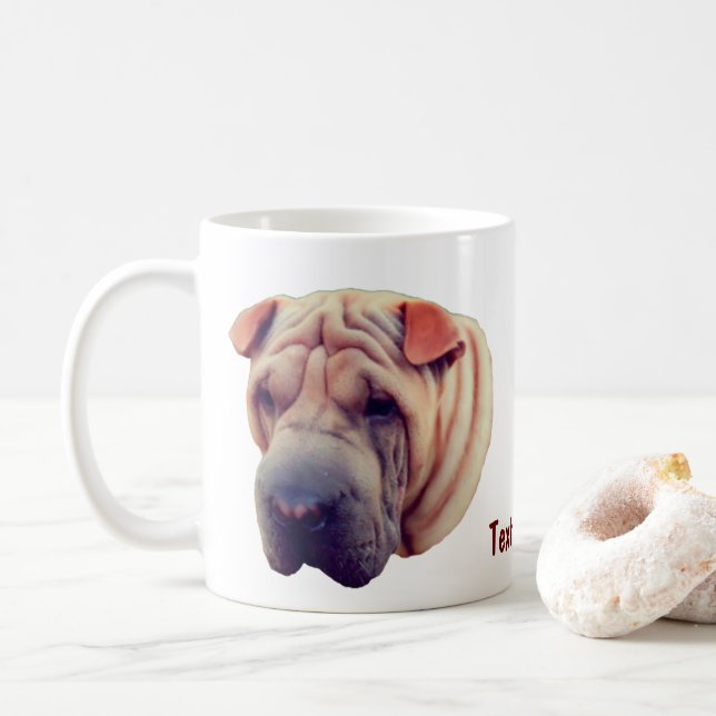 Taza De Café Shar Pei Dog Lover Personalizado (Con donut)