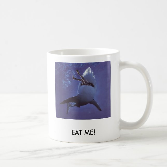 Taza De Café ¡shark-attack1, ME COMEN! (Derecha)