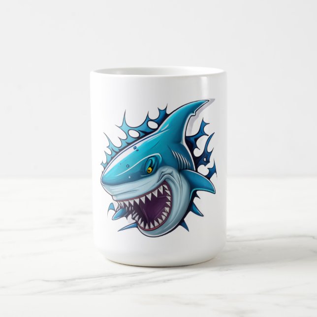 Taza De Café Shark logo T-Shirt (Centro)
