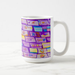 Taza De Café Sharp Purple Bricks Mug
