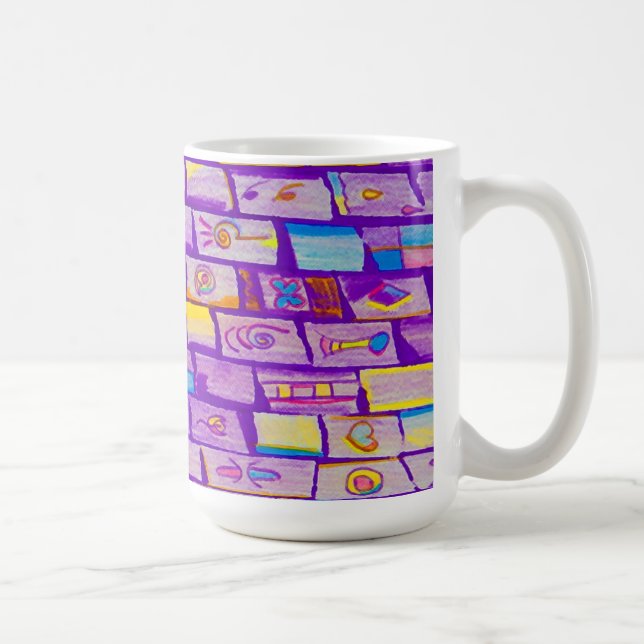 Taza De Café Sharp Purple Bricks Mug (Derecha)