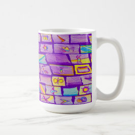 Taza De Café Sharp Purple Bricks Mug