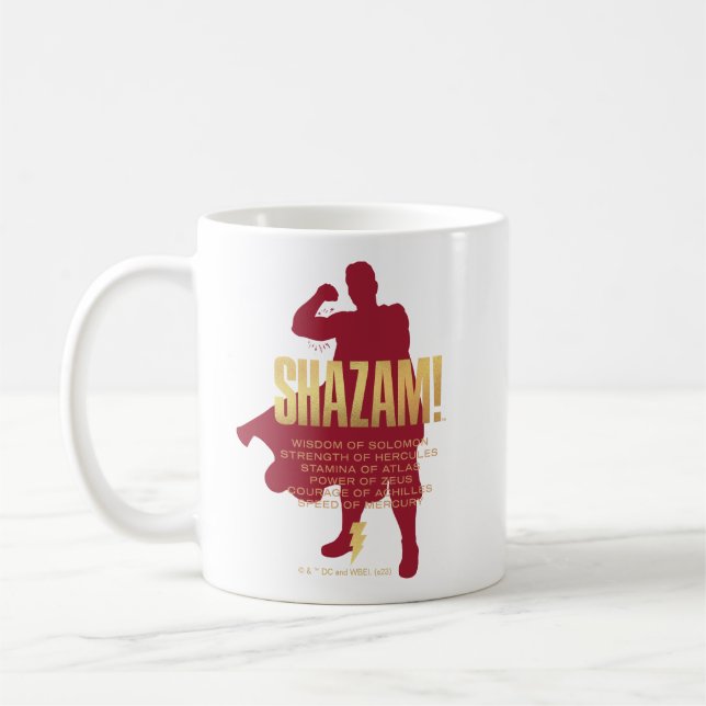 Taza De Café ¡SHAZAM! Furia de los dioses | Silueta flexible (Izquierda)