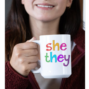 Taza De Café She They preferred pronouns LGBTQ