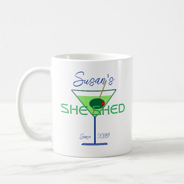 Taza De Café Shed Woman's Man Cave Bar (Izquierda)