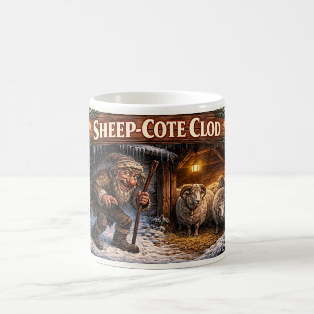 Taza De Café Sheep Cote Clod Icelandic Yule Lad Postcard (Centro)
