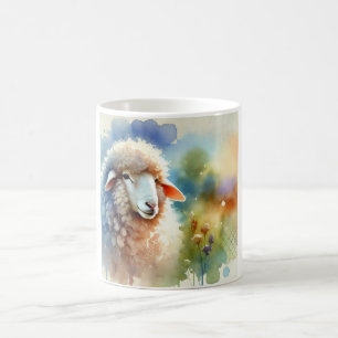 Taza De Café Sheep in the Meadow 090824AREF105 - Watercolor