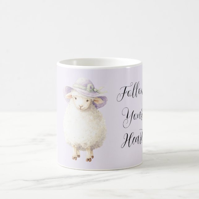 Taza De Café Sheep Lavender Hat (Centro)