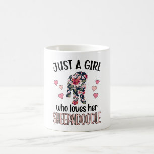 Taza De Café Sheepadoodle Dog Chica Perro Lover Sheepadoodle Mo