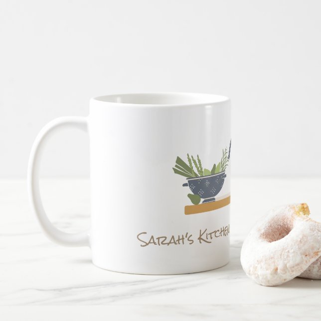 Taza De Café Shelf #2 Mug de cocina (Con donut)