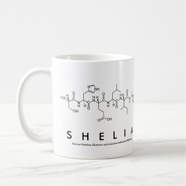 Taza De Café Shelia peptide nombre mug (Izquierda)