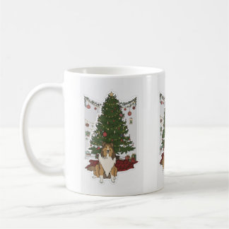 Taza De Café Sheltie & Christmas tree