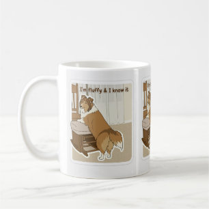 Taza De Café Sheltie esponjoso