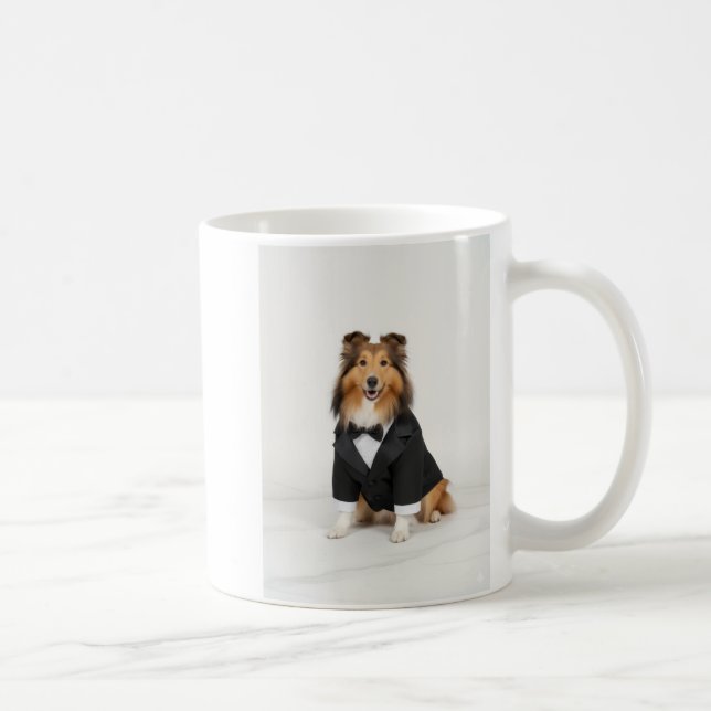 Taza De Café Sheltie Groom (Derecha)