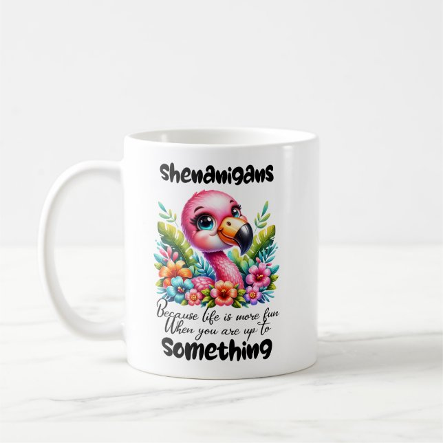 Taza De Café Shenanigans Flamingo Mug (Izquierda)