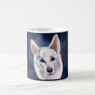 TAZA DE CAFÉ SHEPHERD GERMANO BLANCO