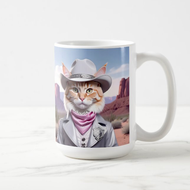 Taza De Café Sheriff Cat (Derecha)