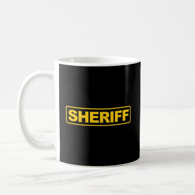 Taza De Café Sheriff Front Back Print Sheriff (Izquierda)