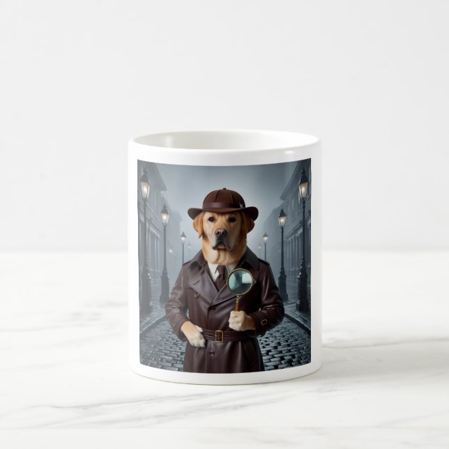 Taza De Café Sherlock Labrador Mug: Desenmascarando el misterio (Centro)