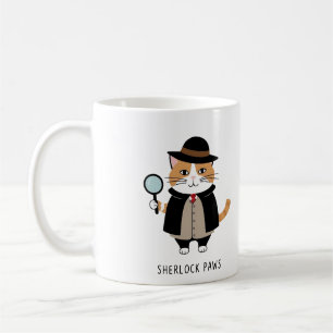 Taza De Café Sherlock Paws, detective gato, Sleuth, solucionado