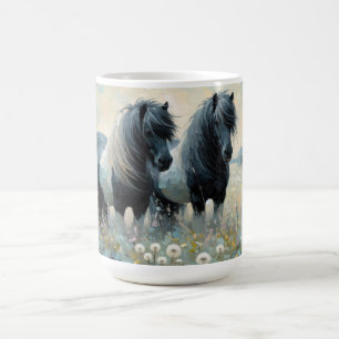 Taza De Café Shetland Ponies Springtime