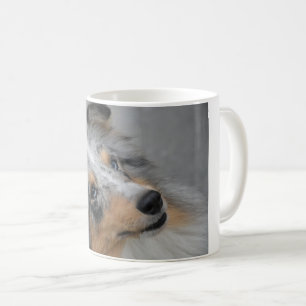 Taza De Café Shetland Sheepdog Azul Tri
