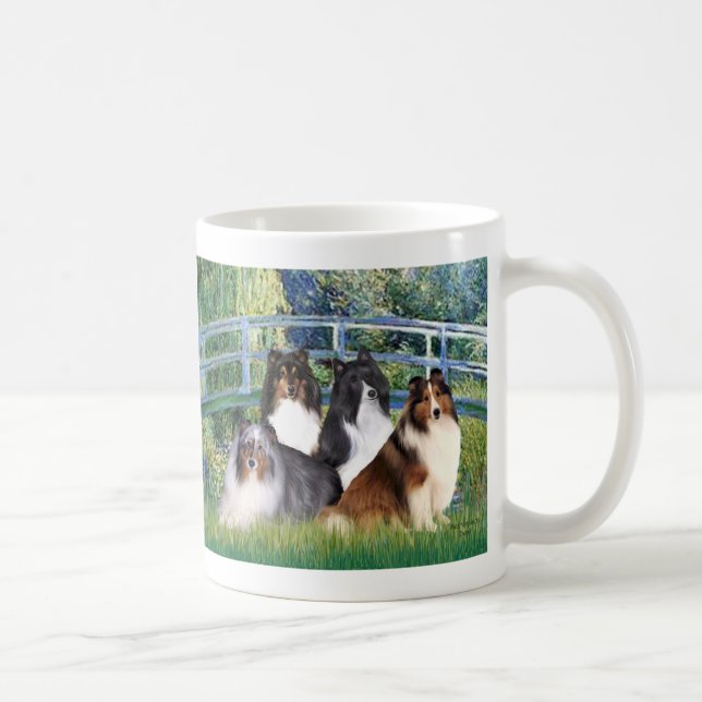 Taza De Café Shetland Sheepdog (cuatro) - Puente (Derecha)
