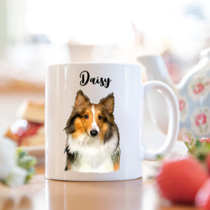 Taza De Café Shetland Sheepdog Personalizado