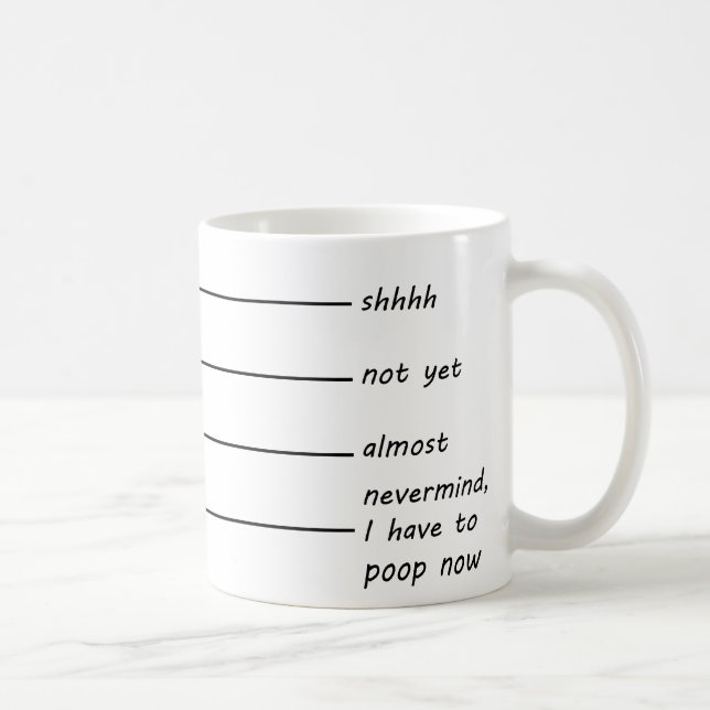 Taza De Café Shh, casi café mug (Derecha)