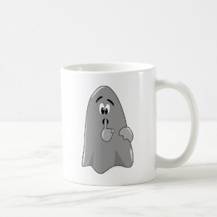 Taza De Café Shh fantasma Halloween secreto lindo del dibujo