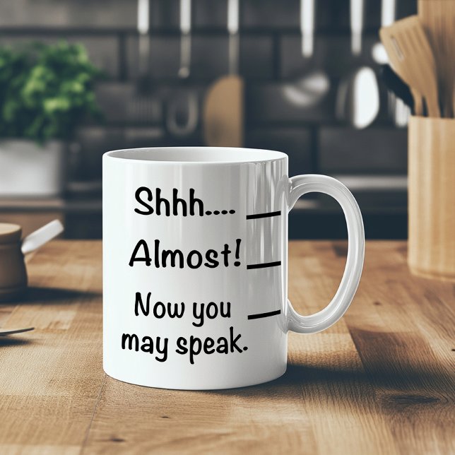 Taza De Café Shh Meme - No me hables antes de mi café (Get some laughs going in the office with this awesome mug.)