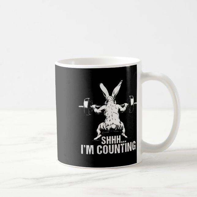 Taza De Café Shhh estoy contando Fitness Bodybuilding Easter Bu (Derecha)