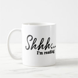 Taza De Café Shhh... estoy leyendo - Moderno