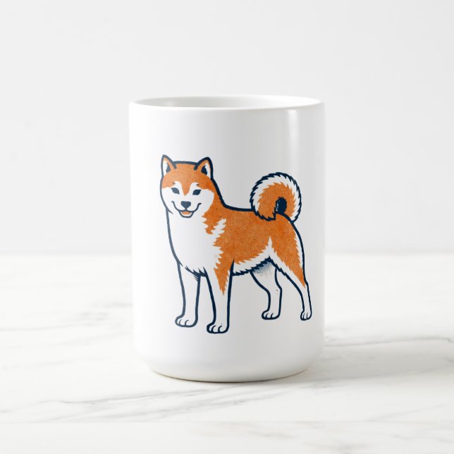 Taza De Café Shiba Inu ー Standing (Centro)