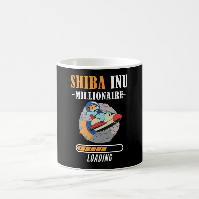 Taza De Café Shiba Inu Cargando Moneda Millionaire Hodl (Centro)