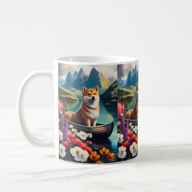 Taza De Café Shiba Inu en un pádel: una aventura escénica (Izquierda)