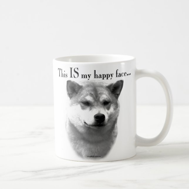 Taza De Café Shiba Inu Happy Face (Derecha)
