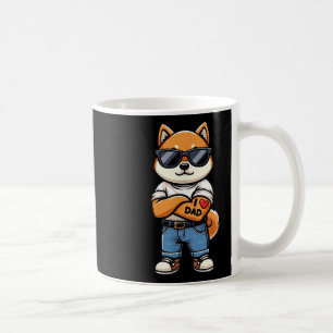 Taza De Café Shiba Inu I Love Dad Funny Dog Tattoo