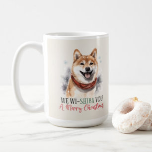 Taza De Café Shiba Inu Navidades graciosos de Perro café Mug