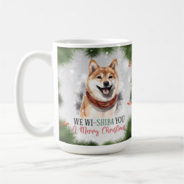 Taza De Café Shiba Inu Navidades graciosos de Perro café Mug