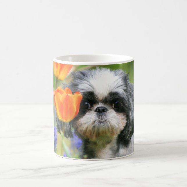 Taza De Café Shih Tzu Chica Classic Mug (Centro)