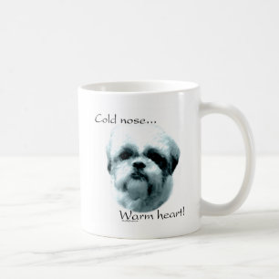Taza De Café Shih Tzu Cold Nose Cálido Corazón