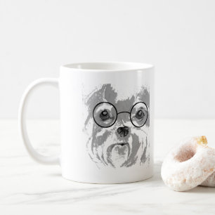 Taza De Café Shih Tzu con anteojos